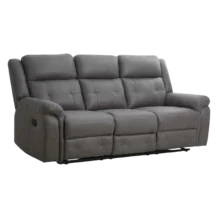 3 Seat recliner Sofa– THORN 3 – Dark Grey MICROFIBER Upholstery –W205*D90*H102CM