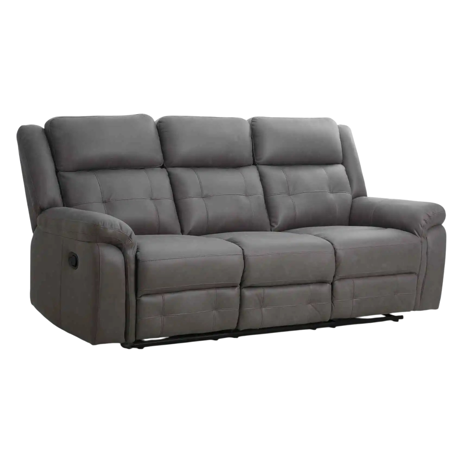 12330041004_SX-81321-3-1 3 Seat Sofa– THORN 3 – Dark Grey MICROFIBER Upholstery –W205*D90*H102CM