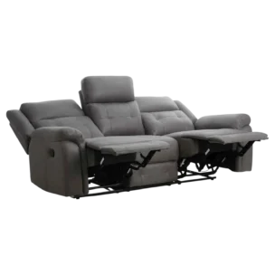 3 Seat Sofa– THORN 3 – Dark Grey MICROFIBER Upholstery –W205*D90*H102CM