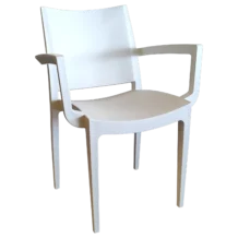 OutDoor Wanda ArmChair — Plastic — White —W59xD54xH79cm