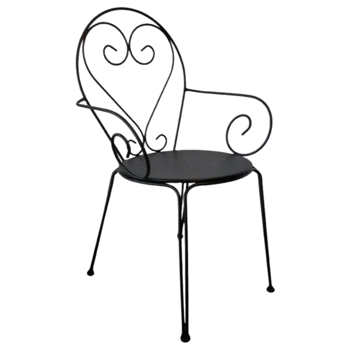 Gela Arms Chair — Metal — Black — 48(W) x 52(D) x 89(H) cm