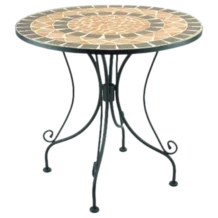 OutDoor Round Table Livorno - Ceramic Top and steel legs- Livorno Ø100 cm