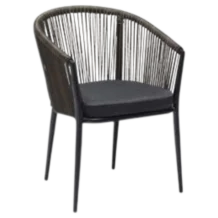 Kiel Chair — Aluminum, Wicker — Black - 58*63*80cm
