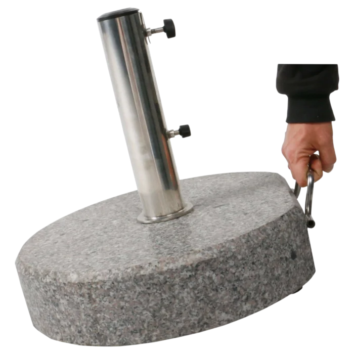 Round Umbrella Base - 35kg - STAINLESS STEEL TUBE Granite