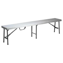 Folding Table - SALA - plastic Top - metal legs - white - 183x28x43cm