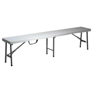Folding Table - SALA - plastic Top - metal legs - white - 183x28x43cm