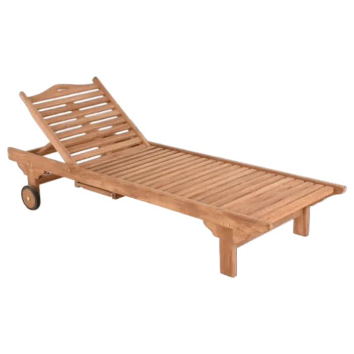 Out Door Sunbed- HUDSON - Teak,Wood - 200x65xH32cm