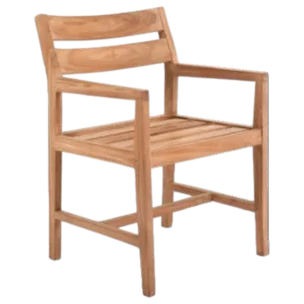 Out Door ArmChair - Jasmine - Teak,Wood - W56xD58xH85cm