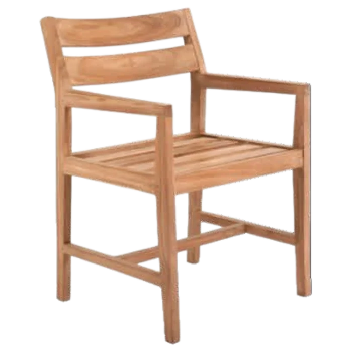 Out Door ArmChair - Jasmine - Teak,Wood - W56xD58xH85cm