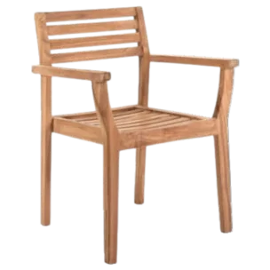 Out Door ArmChair - Nixon - Teak,Wood - W60xD58xH84cm