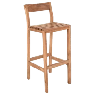 Out Door Bar Stool- Jasmine - Teak,Wood - W40xD47xH105cm
