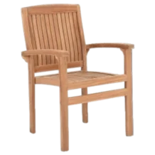 Out Door ArmChair - BALI - Teak,Wood - W56xD58xH85cm