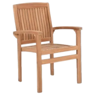 Out Door ArmChair - BALI - Teak,Wood - W56xD58xH85cm