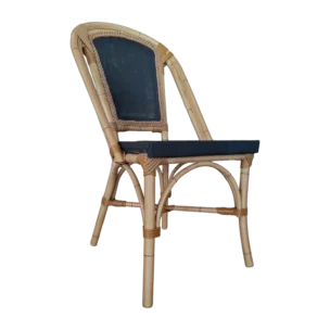 ALUMINIUM TEXTLINE BLACK CHAIR LIKE BAMBOO
