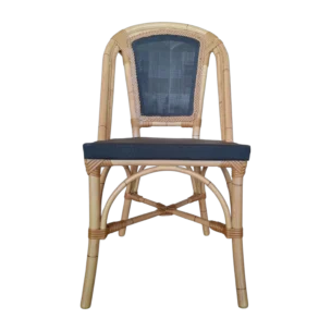 ALUMINIUM TEXTLINE BLACK CHAIR LIKE BAMBOO