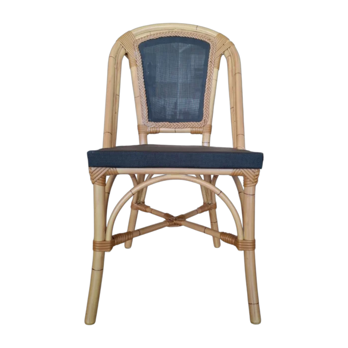 ALUMINIUM TEXTLINE BLACK CHAIR LIKE BAMBOO