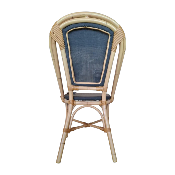 ALUMINIUM TEXTLINE BLACK CHAIR LIKE BAMBOO