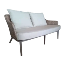 Savora 2st Outdoor Sofa — woven rattan frame — Natural— 147x83x74cm