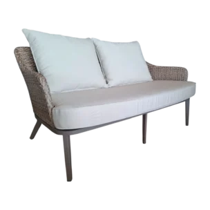 Savora 2st Outdoor Sofa — woven rattan frame — Natural— 147x83x74cm