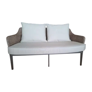 Savora 2st Outdoor Sofa — woven rattan frame — Natural— 147x83x74cm