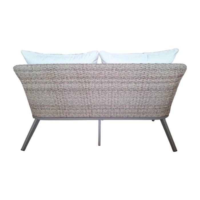 Savora 2st Outdoor Sofa — woven rattan frame — Natural— 147x83x74cm