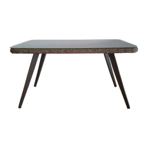 Savora Coffee Table Outdoor — woven rattan frame and Glass— Natural— 90x50xH50cm