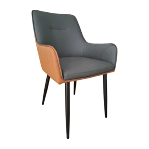 iora Dining Chair — PU Camel/ Grey - L55xD59xH87cm