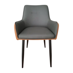 iora Dining Chair — PU Camel/ Grey - L55xD59xH87cm