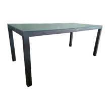 Vigo Dining Table — Aluminum, Glass - Dark Grey - 180x90xH72cm