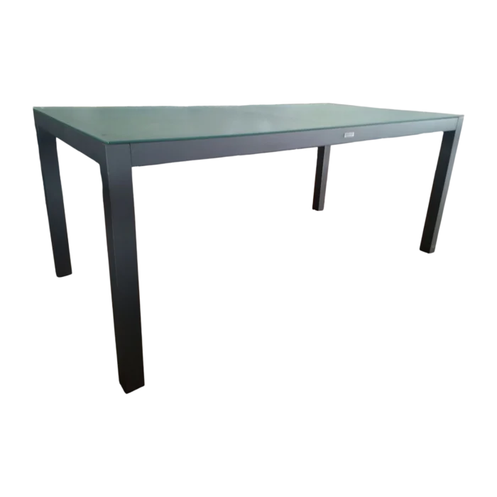 Vigo Dining Table — Aluminum, Glass - Dark Grey - 180x90xH72cm