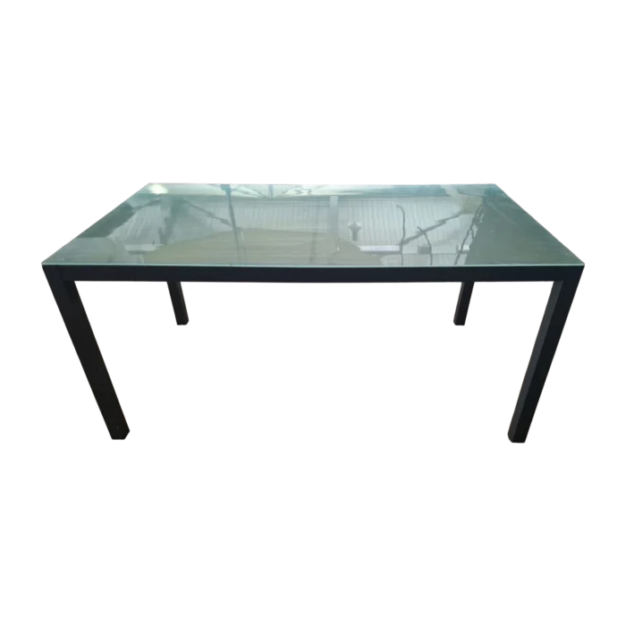 Vigo Dining Table — Aluminum, Glass - Dark Grey - 180x90xH72cm