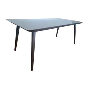 Maren Dining Table — Metal, Glass - Grey - 180x90cm