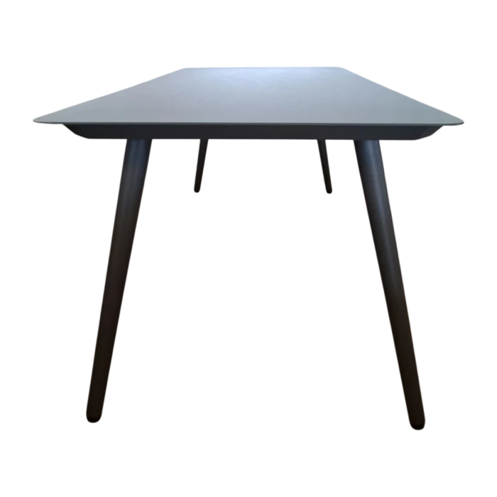 Maren Dining Table — Metal, Glass - Grey - 180x90cm