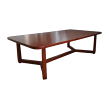 Coffee Table – Trestle – Side View– Dirty OAK - 126x65xH35cm