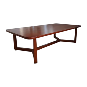 Coffee Table – Trestle – Side View– Dirty OAK - 126x65xH35cm