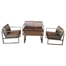 Aluminium Outdoor Set with one 2 seated sofa, two 1 seated sofas and Coffee Table