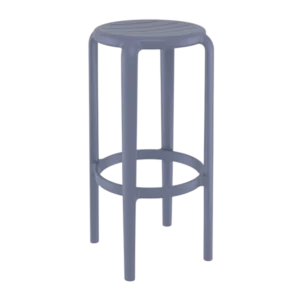 OutDoor Bar Stool - TOM,Luno- Polypropylene - Dark Grey - 36x36xH75cm