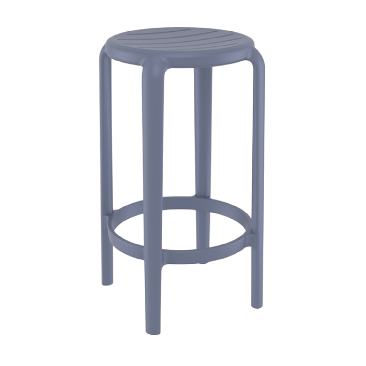 001291004070_Luno Bar Stool 65 (5) OutDoor Bar Stool - TOM,Luno- Polypropylene - Dark Grey - 36x36xH65cm