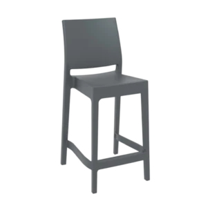 OutDoor Bar Stool - MAYA,Tavira- Polypropylene - Dark Grey - 44x50x65/98cm
