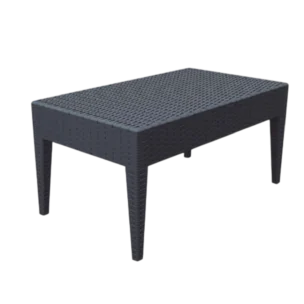 OutDoor Coffee Table - Miami,Costiro- Polypropylene,Rattan - Dark Grey- 92x53x45cm