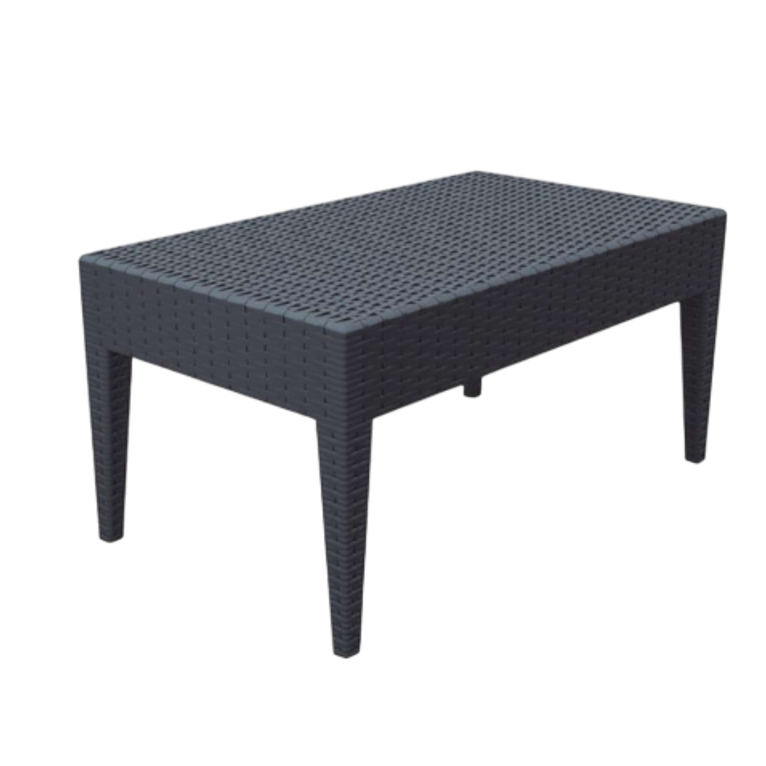 001291004076_ZO-MIAMI_DARK_GREY OutDoor Coffee Table - Miami,Costiro- Polypropylene,Rattan - Dark Grey- 92x53x45cm