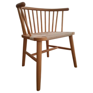 WOODEN CHAIR WITH NATURAL RATTAN 56x54x73cm
