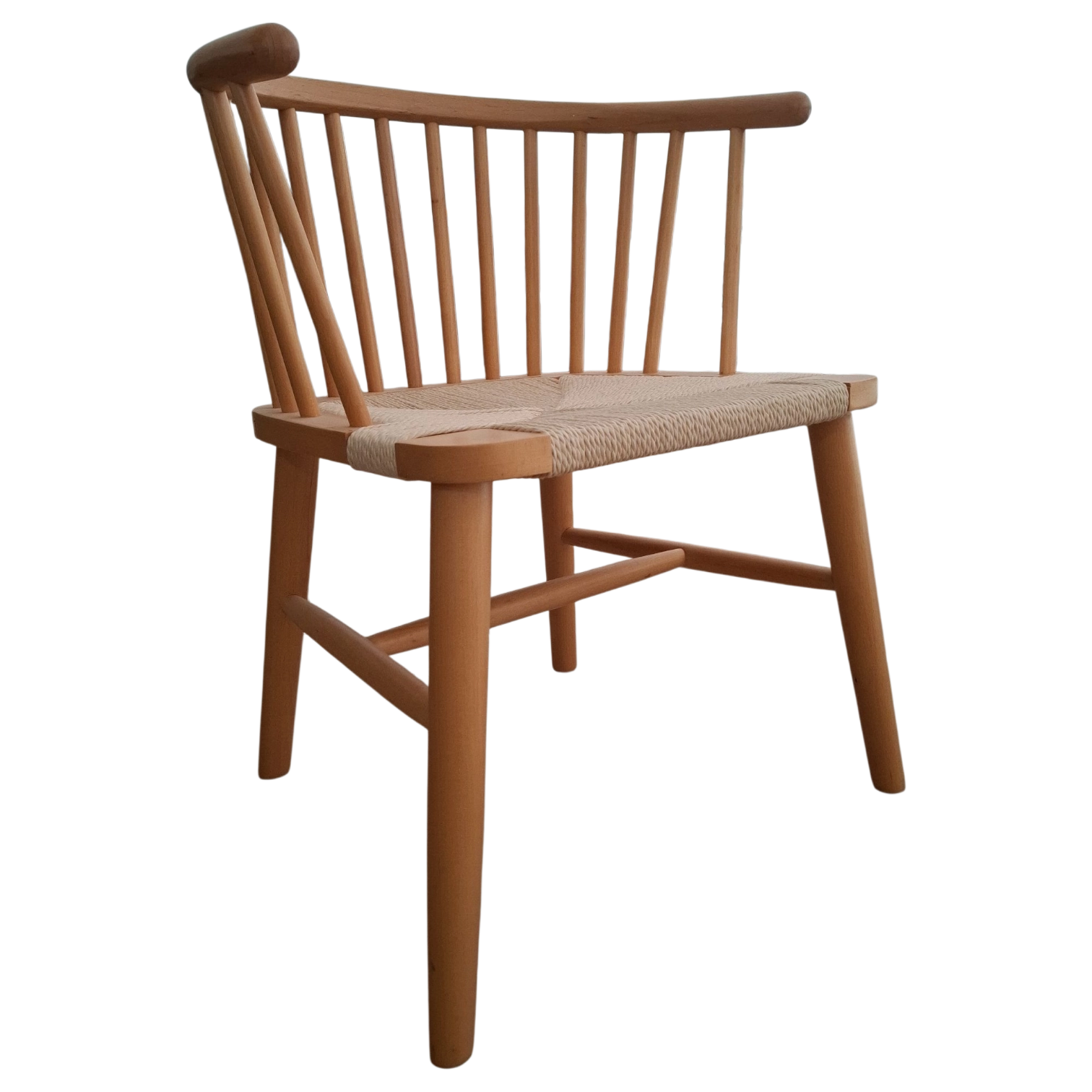 012245039028_ZR-WS123A (2) WOODEN CHAIR WITH NATURAL RATTAN 56x54x73cm