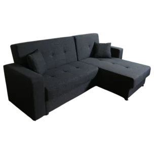 Corner SofaBed- Relax — Fabric - Dark Grey - 240x150/90x75cm