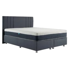 Storage Bed - RODIN,EVOSLEEP- FABRIC,MICROFIBER - DARK GREY - SIDE VIEW