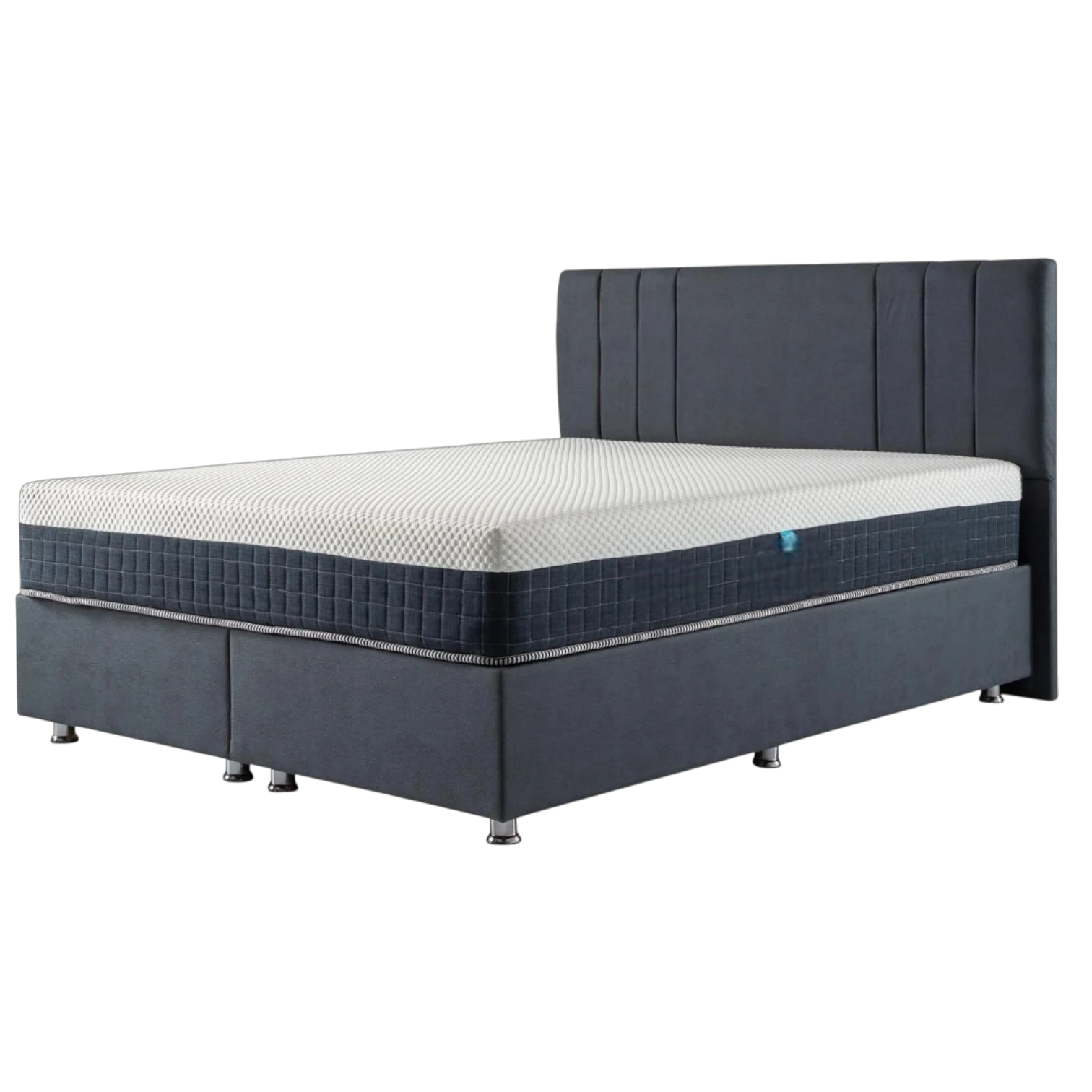 BER-RODIN-side Storage Bed - RODIN,EVOSLEEP- FABRIC,MICROFIBER - DARK GREY - SIDE VIEW