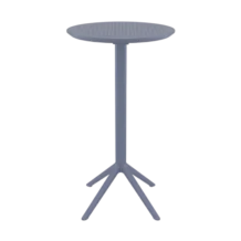 Outdoor -Aero Bar Table Round- Polypropylene - Dark Grey - D60X108cm