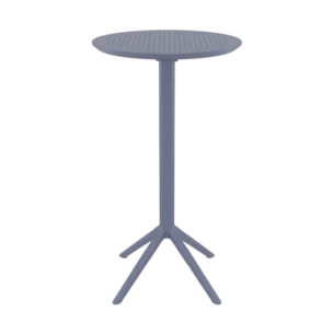 Outdoor -Aero Bar Table Round- Polypropylene - Dark Grey - D60X108cm