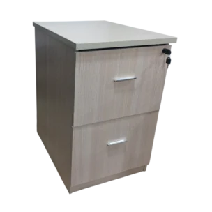 Office Rolling Mobile Drawer Unit- Oak/white - wheels - 48.4X62.5X75 cm