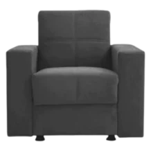 SOFA 1-SEAT Dark Grey Fabric